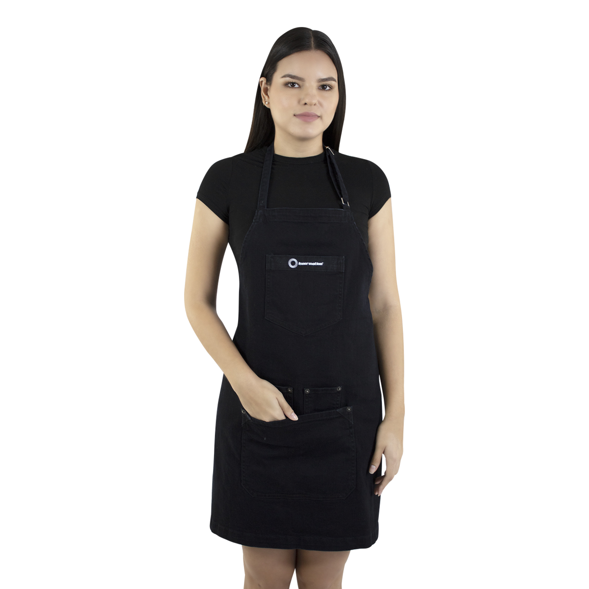 Mandil De Mezclilla Innermotion Negro Estilo Apron #1B Unisex