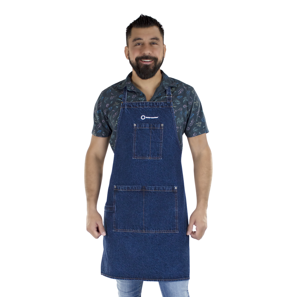 Mandil De Mezclilla Innermotion Azul Estilo Apron #3 Unisex
