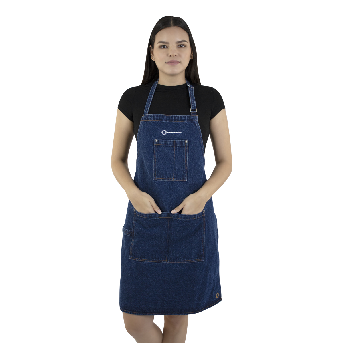 Mandil De Mezclilla Innermotion Azul Estilo Apron #3 Unisex