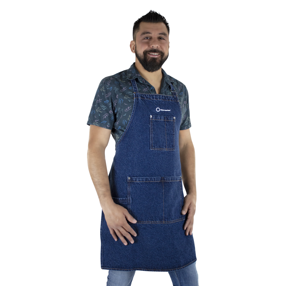 Mandil De Mezclilla Innermotion Azul Estilo Apron #3 Unisex
