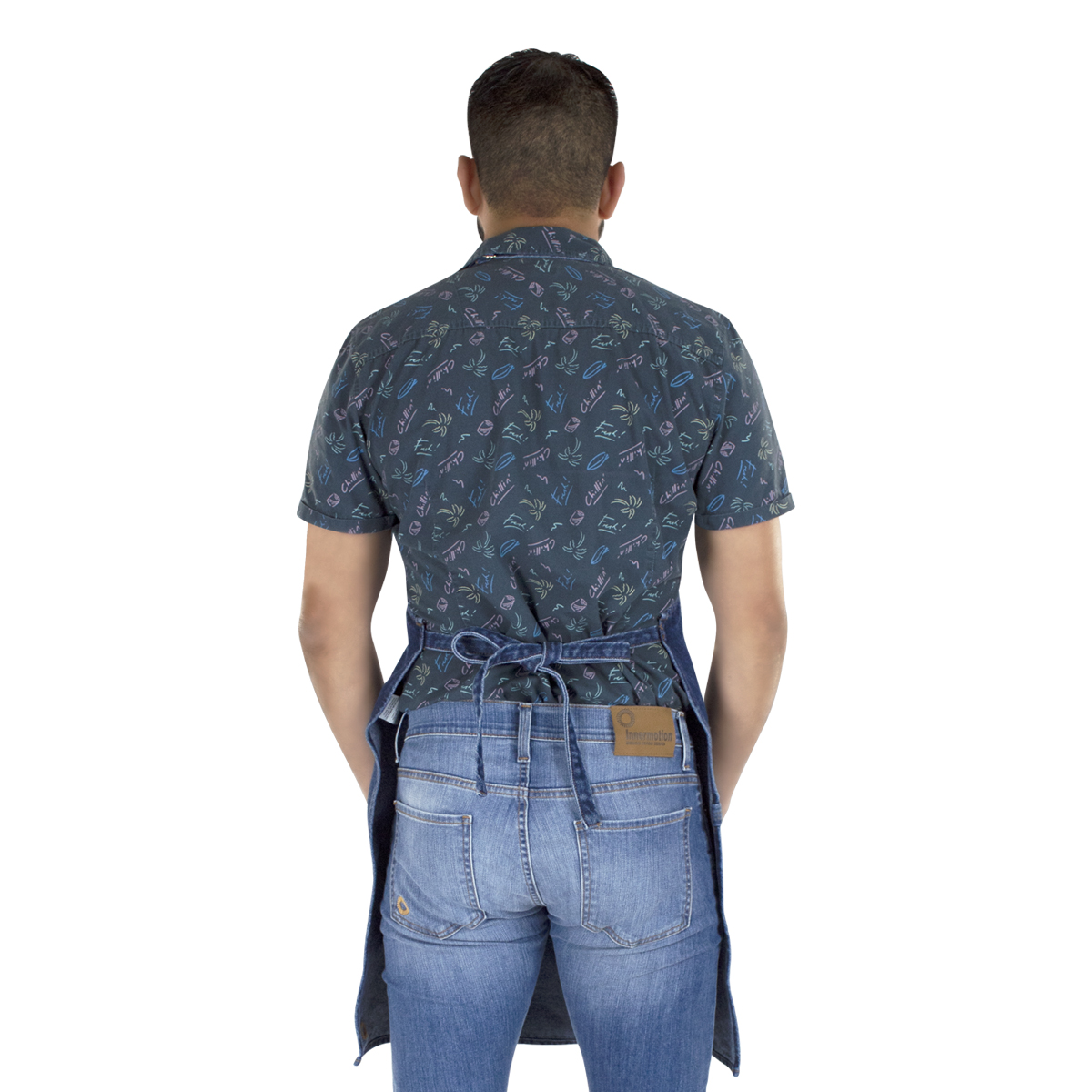 Mandil De Mezclilla Innermotion Azul Estilo Apron #3 Unisex