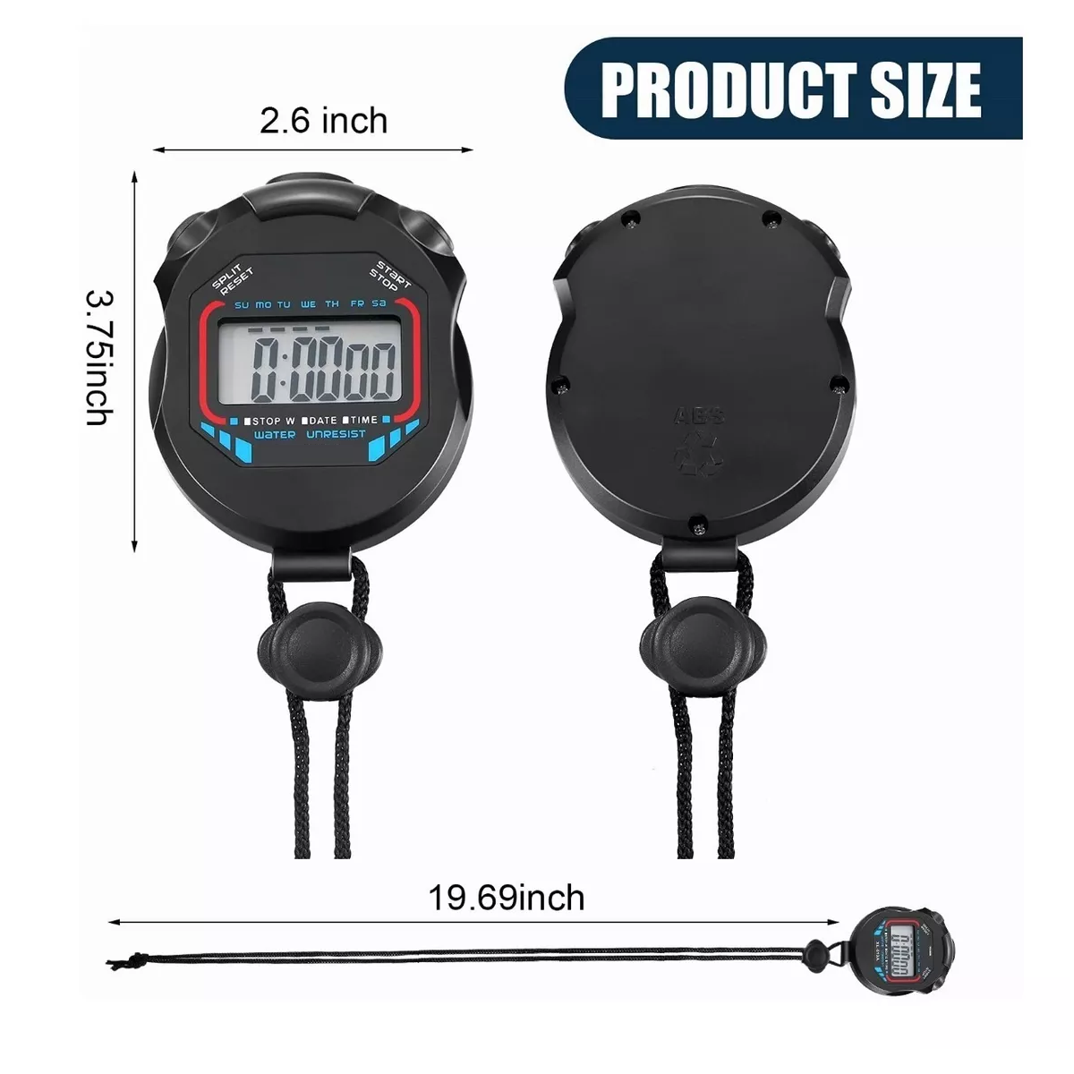 Cronómetro Digital Y Profesional Para Deporte 2pzs