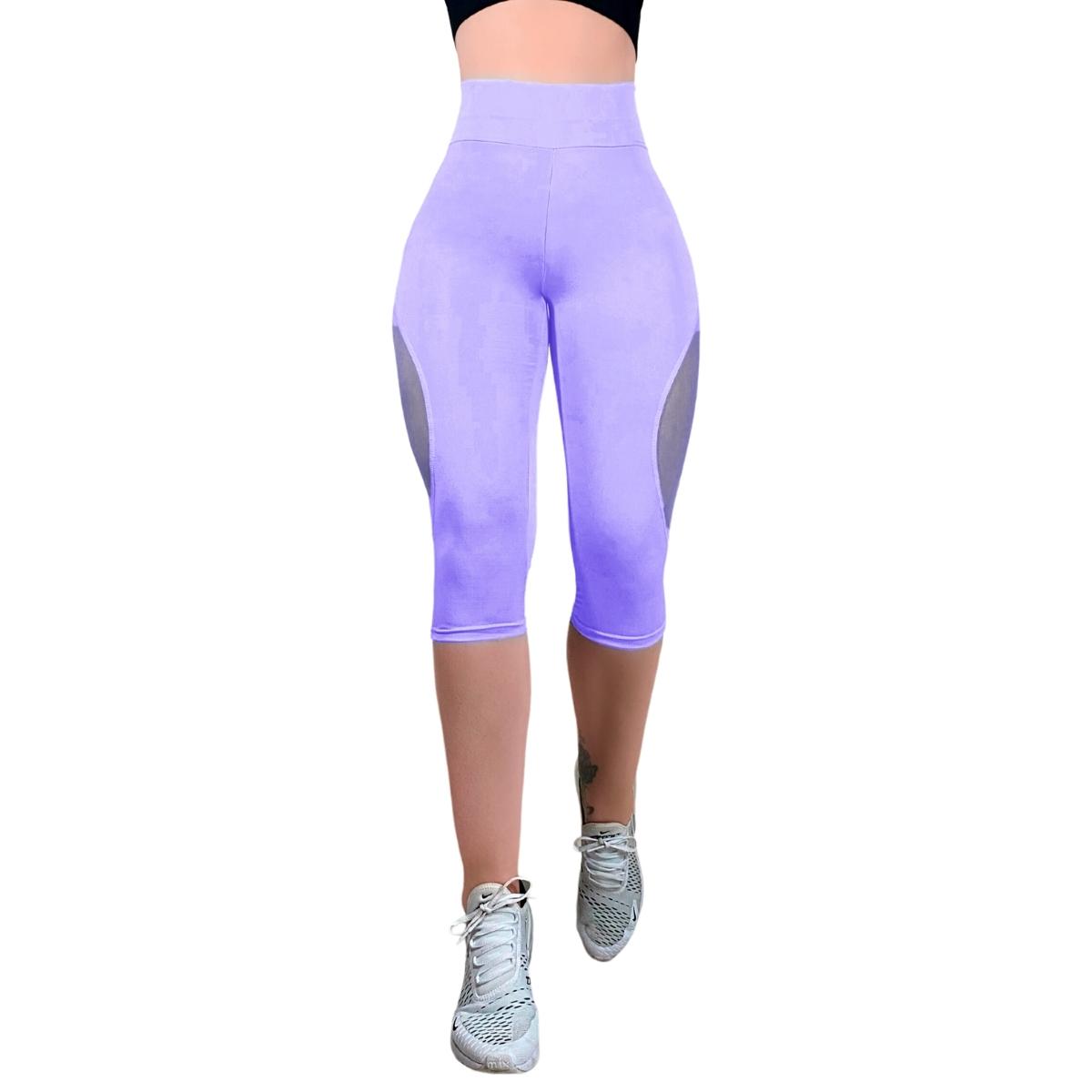 Capri De Mujer Leggings Lycra Malla Corta Bermudas