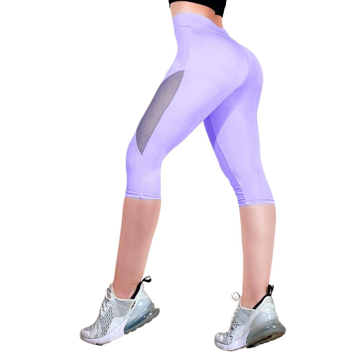 Capri De Mujer Leggings Lycra Malla Corta Bermudas