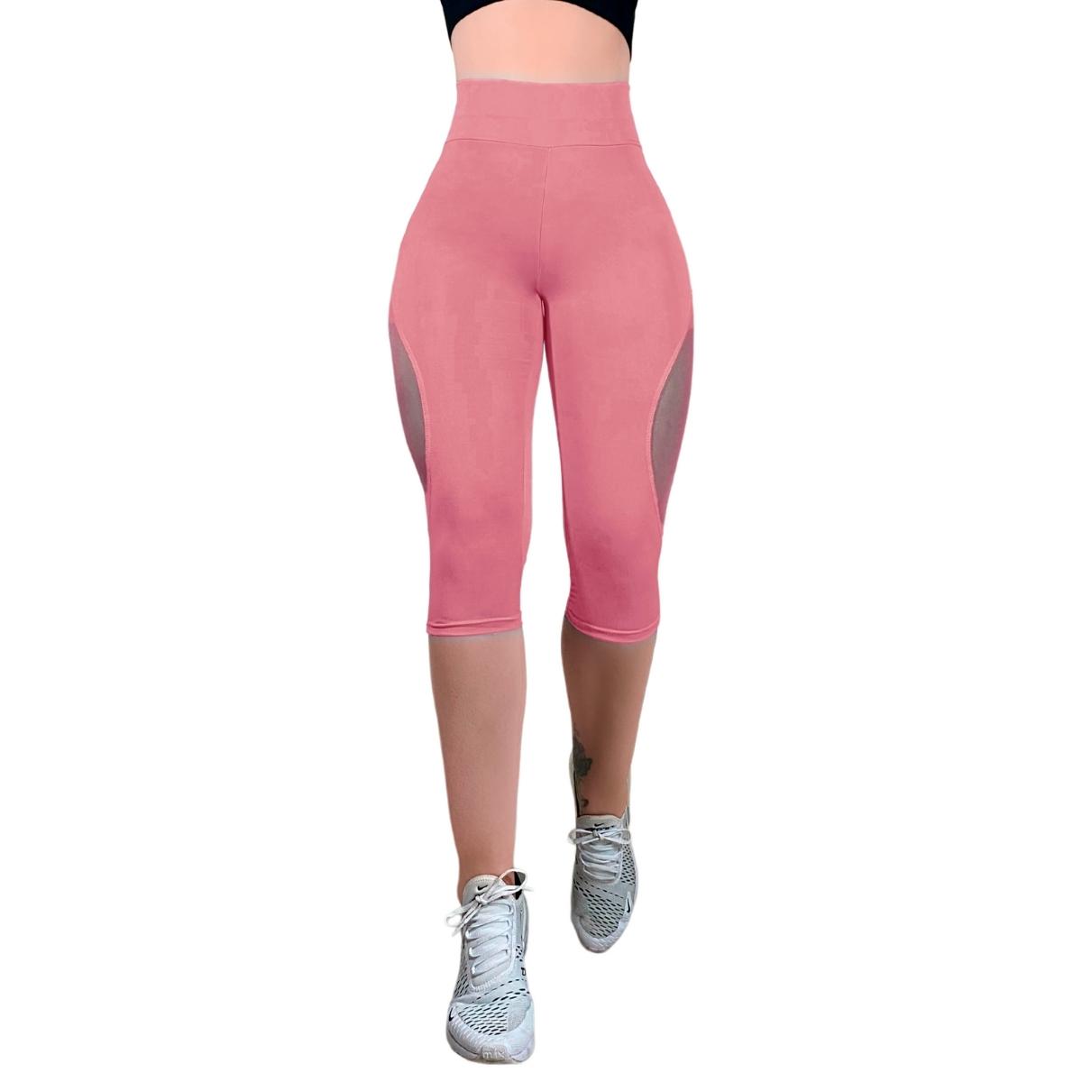 Capri De Mujer Leggings Lycra Malla Corta Bermudas