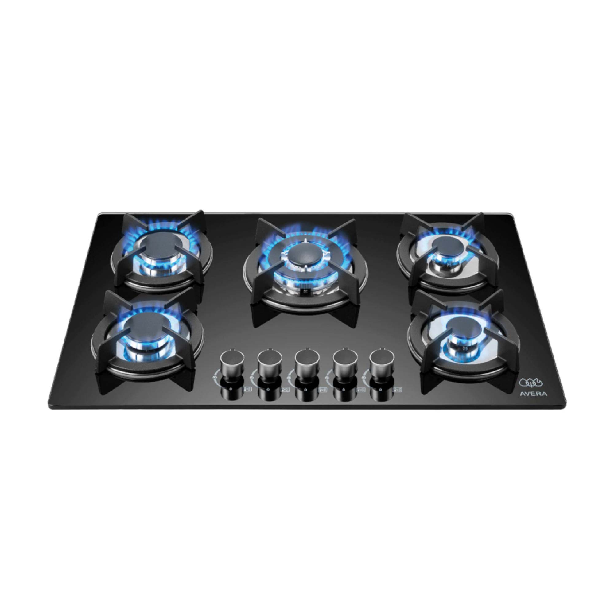 Combo AVERA Parrilla A Gas 5 Quemadores Campana Extractora De Isla 76 CM Y Horno Empotrable A Gas VT5CEN76CHE01LP