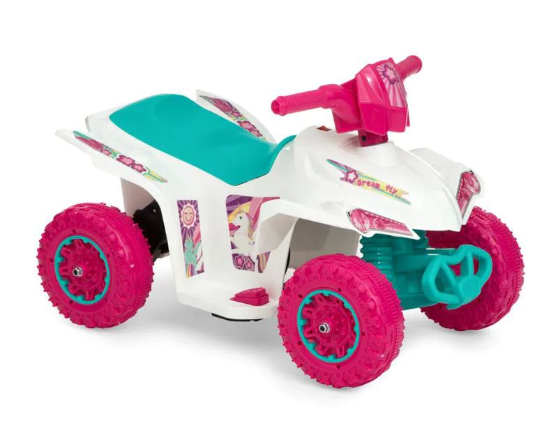 Cuatrimoto montable electrico de unicornio para niñas