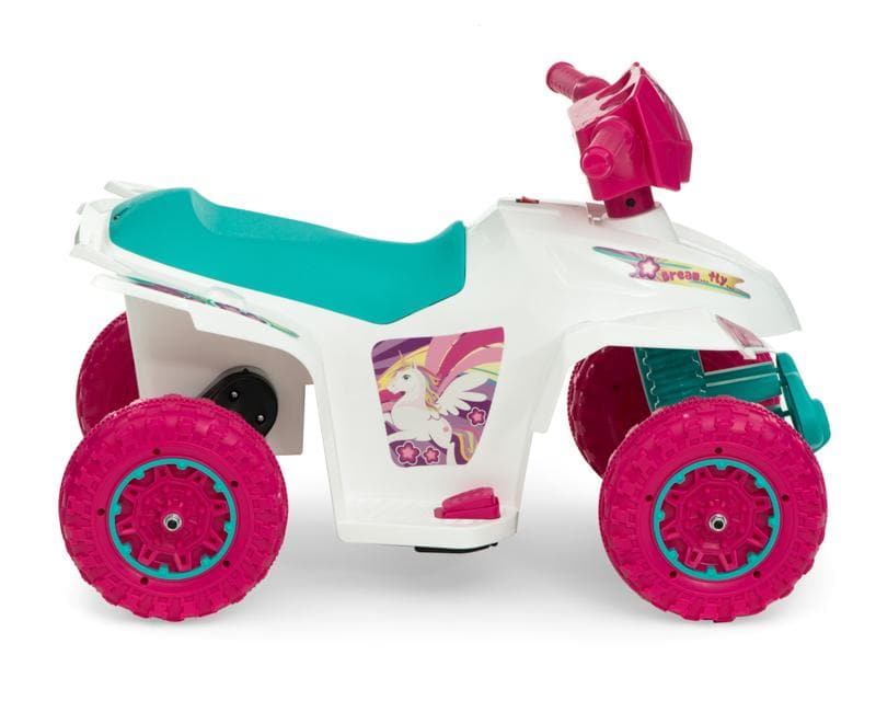 Cuatrimoto montable electrico de unicornio para niñas