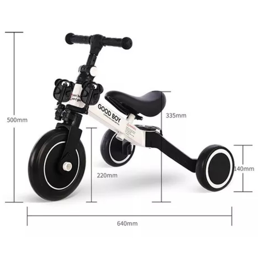 Bicicletas Triciclo De Equilibrio Montables Para Niños 3 En1