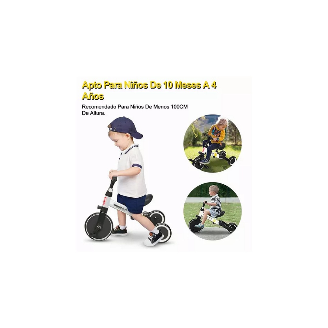 Bicicletas Triciclo De Equilibrio Montables Para Niños 3 En1