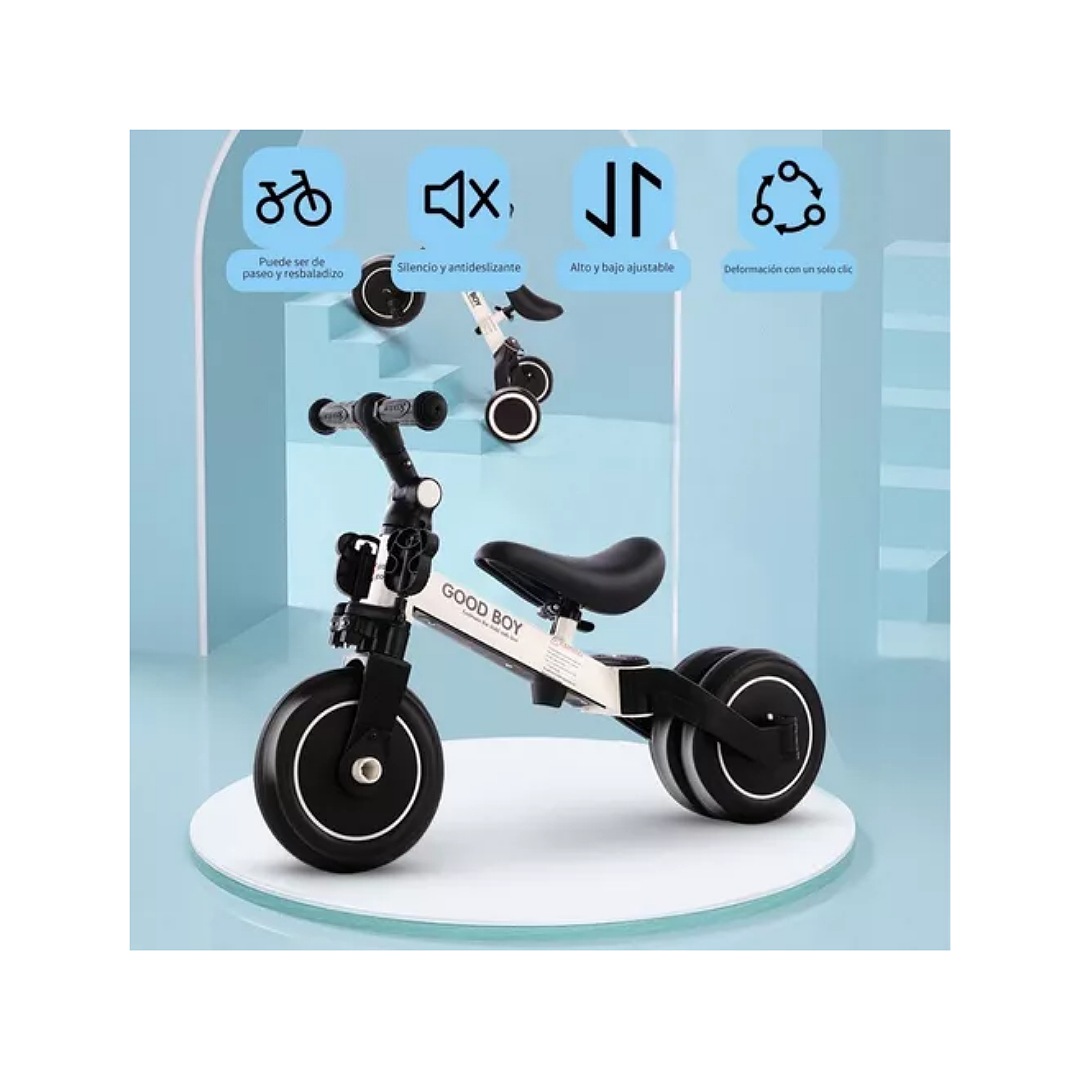 Bicicletas Triciclo De Equilibrio Montables Para Niños 3 En1