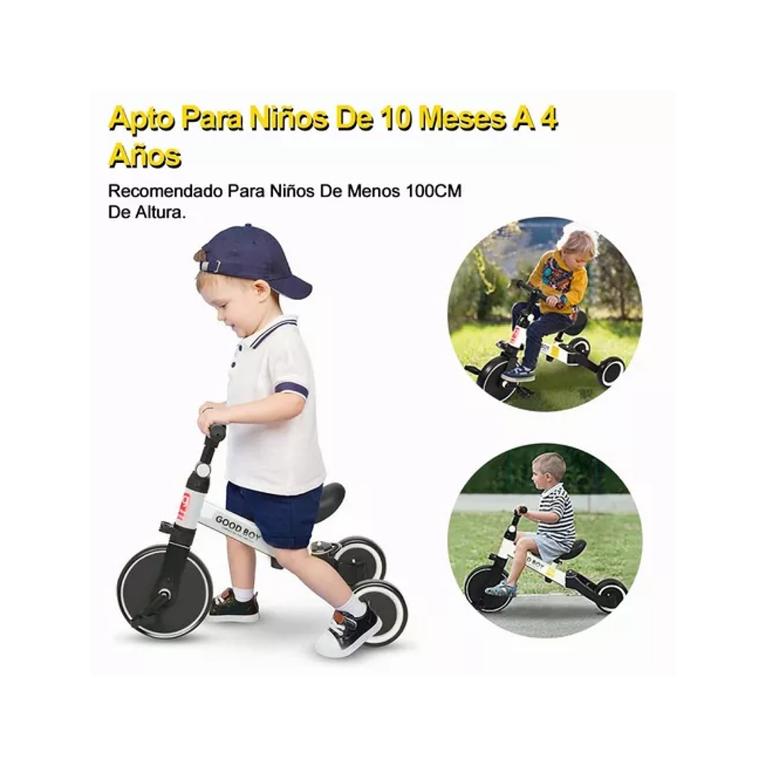 Bicicletas Triciclo De Equilibrio Montables Para Niños 3 En1