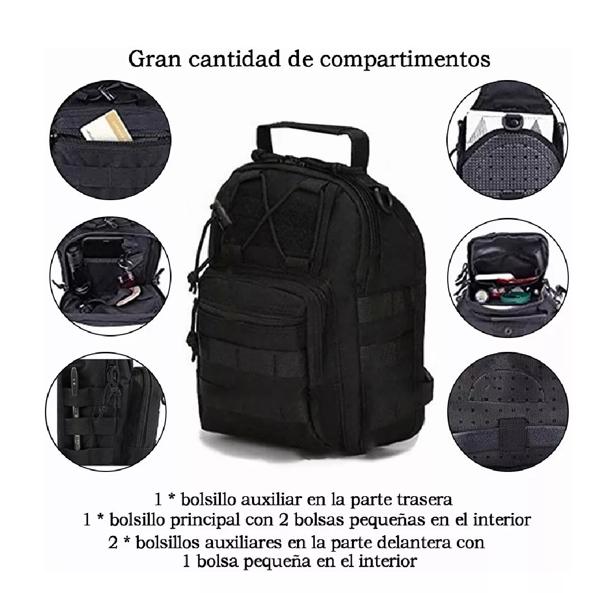 Mochila Táctica Multifunción Mochila Cuerpo Cruzada Campismo