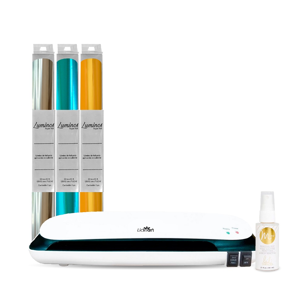 Laminadora Lideart + Foil Luminos + Consumible Minc