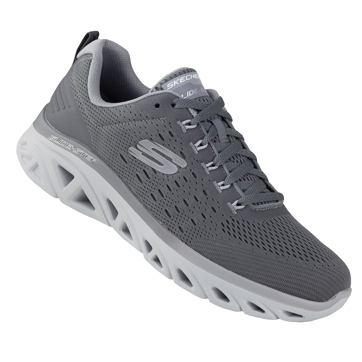 Tenis Running Hombre Skechers Glide-step 232269 Gris Aircoo