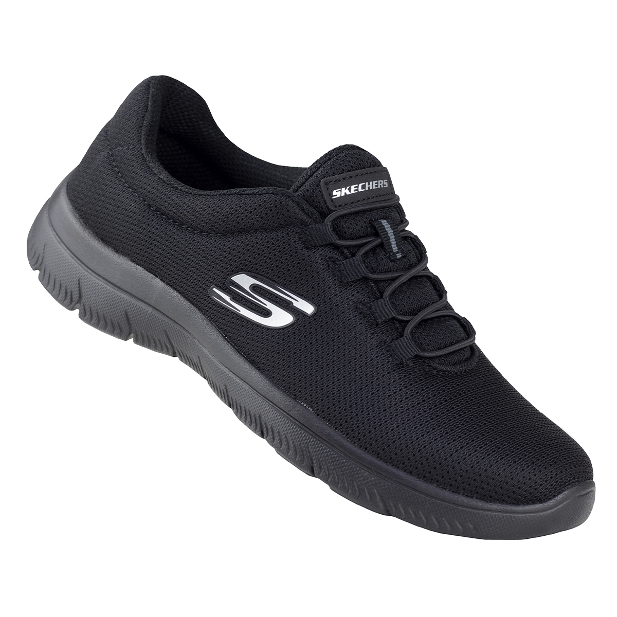 Tenis Running Negro Mujer Skechers 10000mx Negro Memory Foam Originales