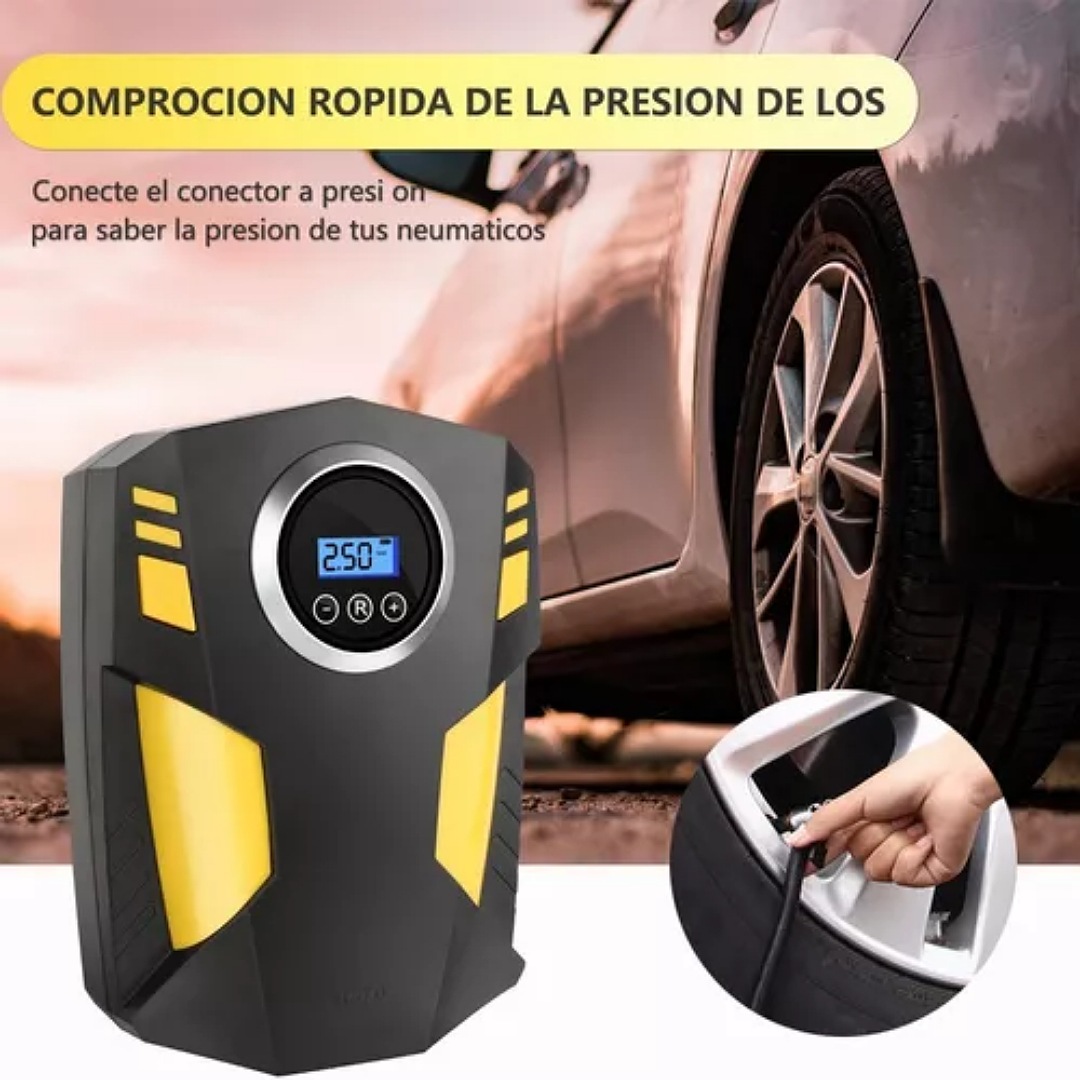 Pantalla Digital Inflador De Llantas Portatil Para Auto
