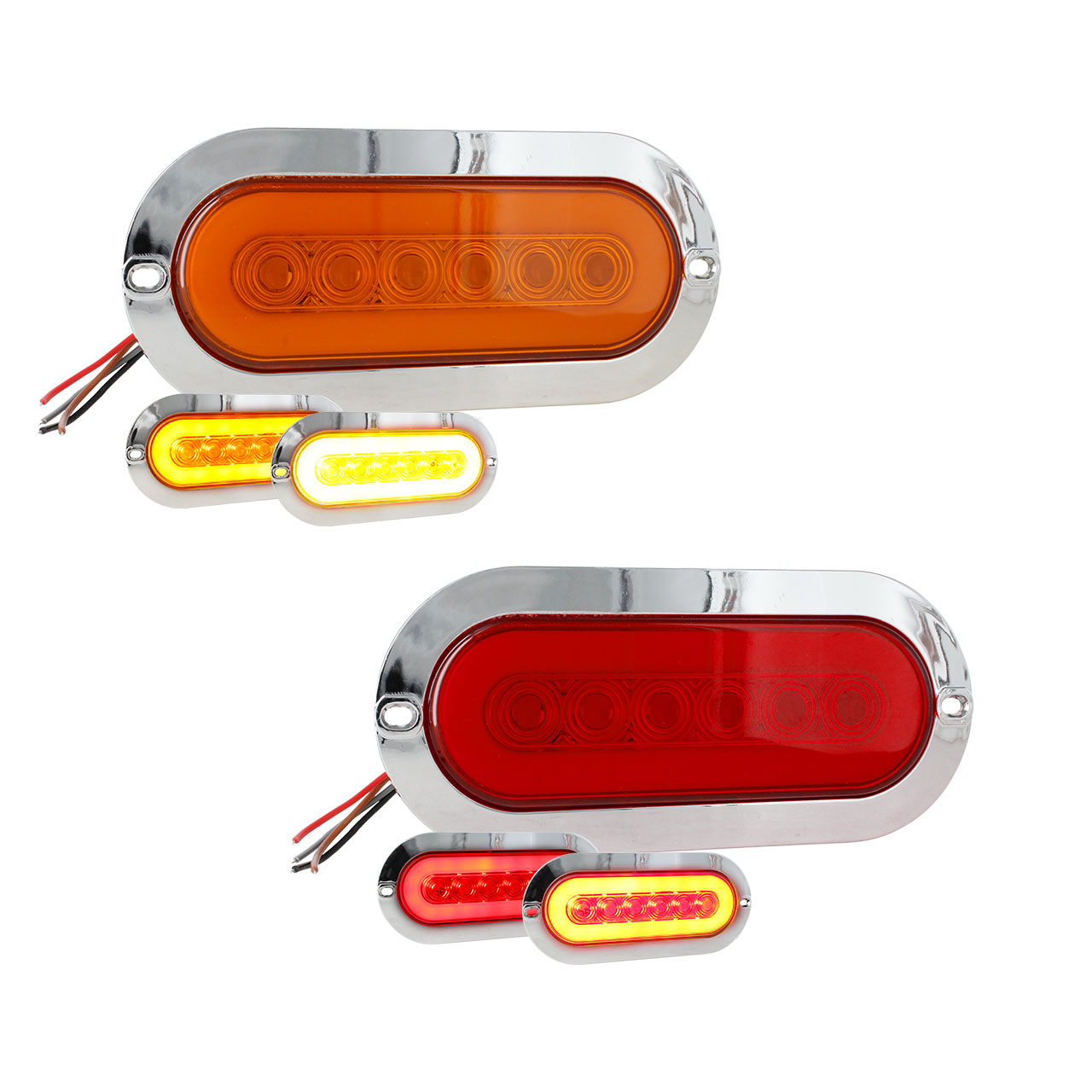 Plafon Ovalado 6 Hiper Led Aro Gel Alta Baja Estrobo 12-24v