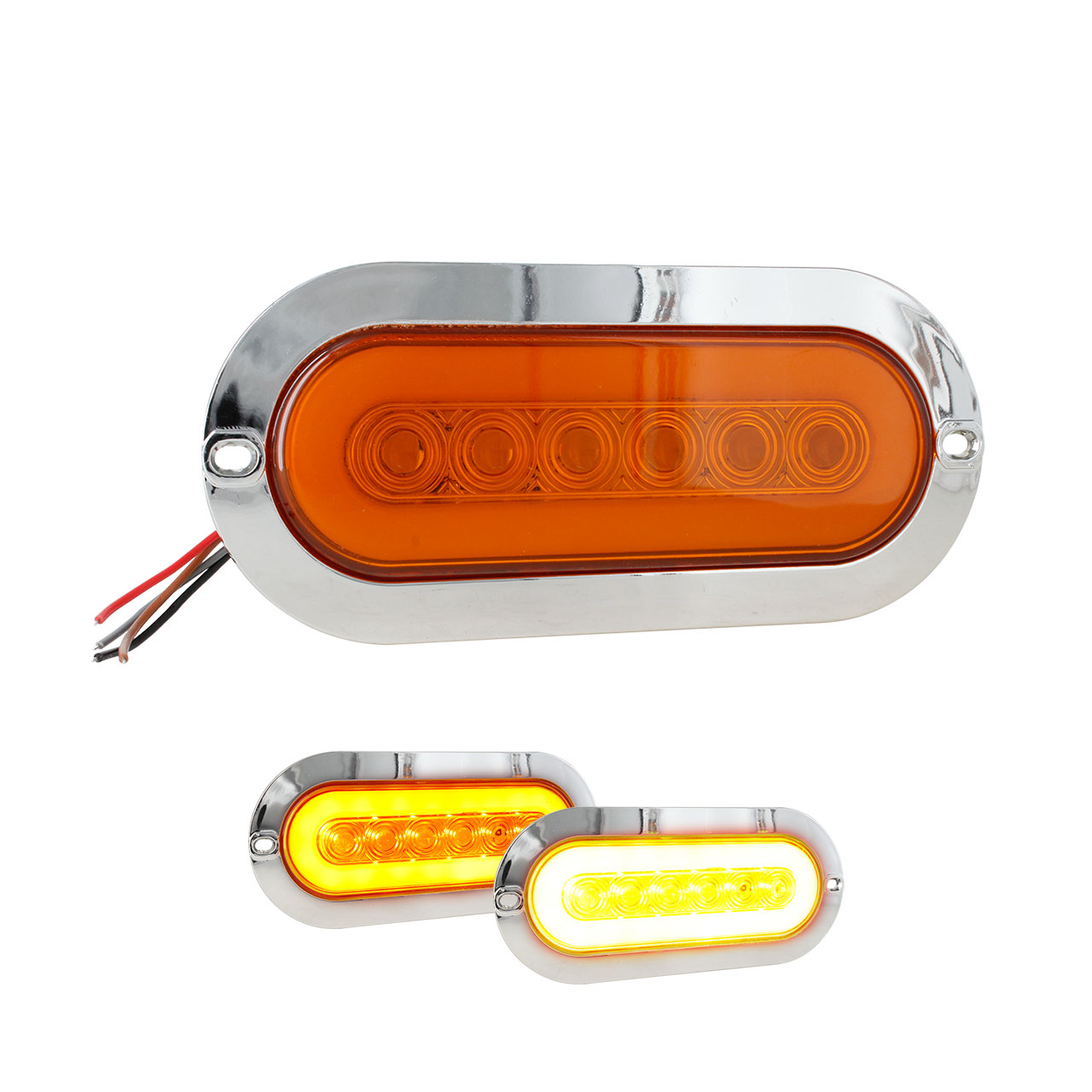Plafon Ovalado 6 Hiper Led Aro Gel Alta Baja Estrobo 12-24v