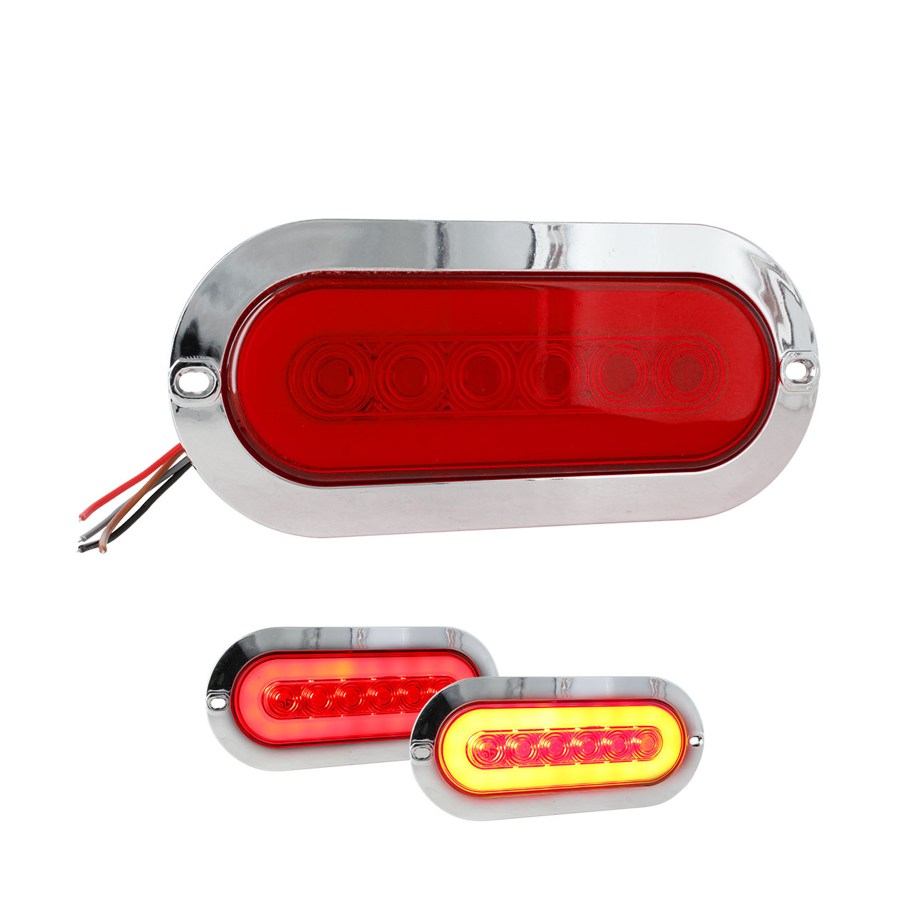 Plafon Ovalado 6 Hiper Led Aro Gel Alta Baja Estrobo 12-24v