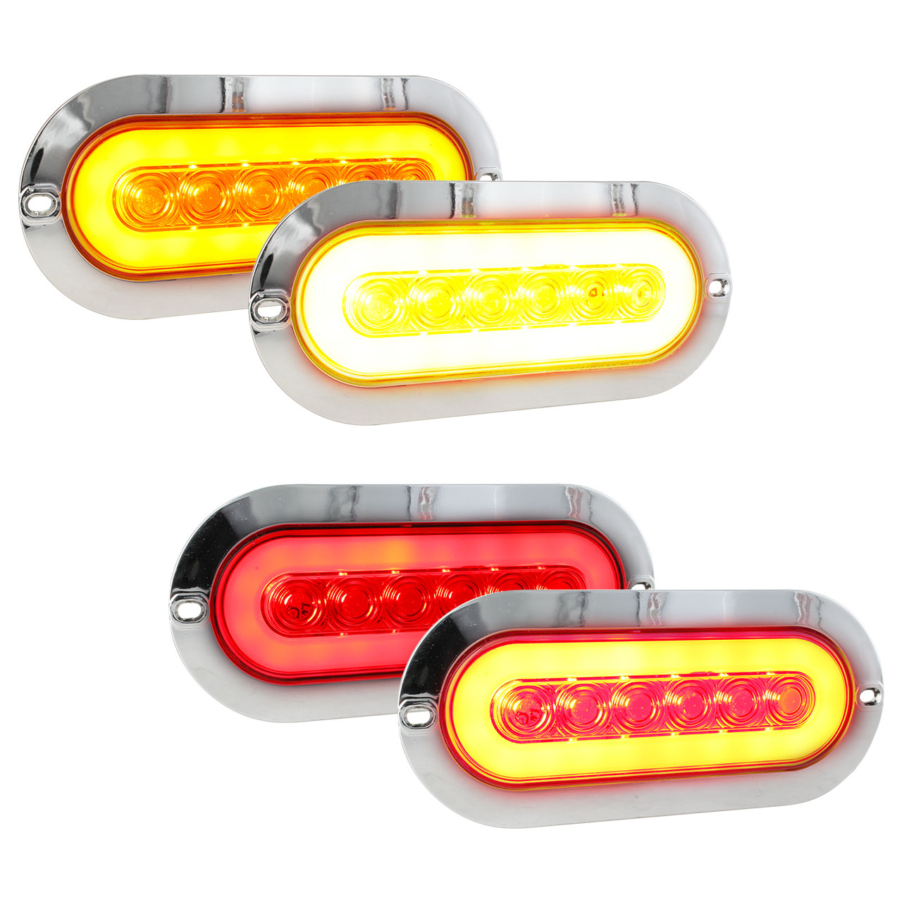 Plafon Ovalado 6 Hiper Led Aro Gel Alta Baja Estrobo 12-24v