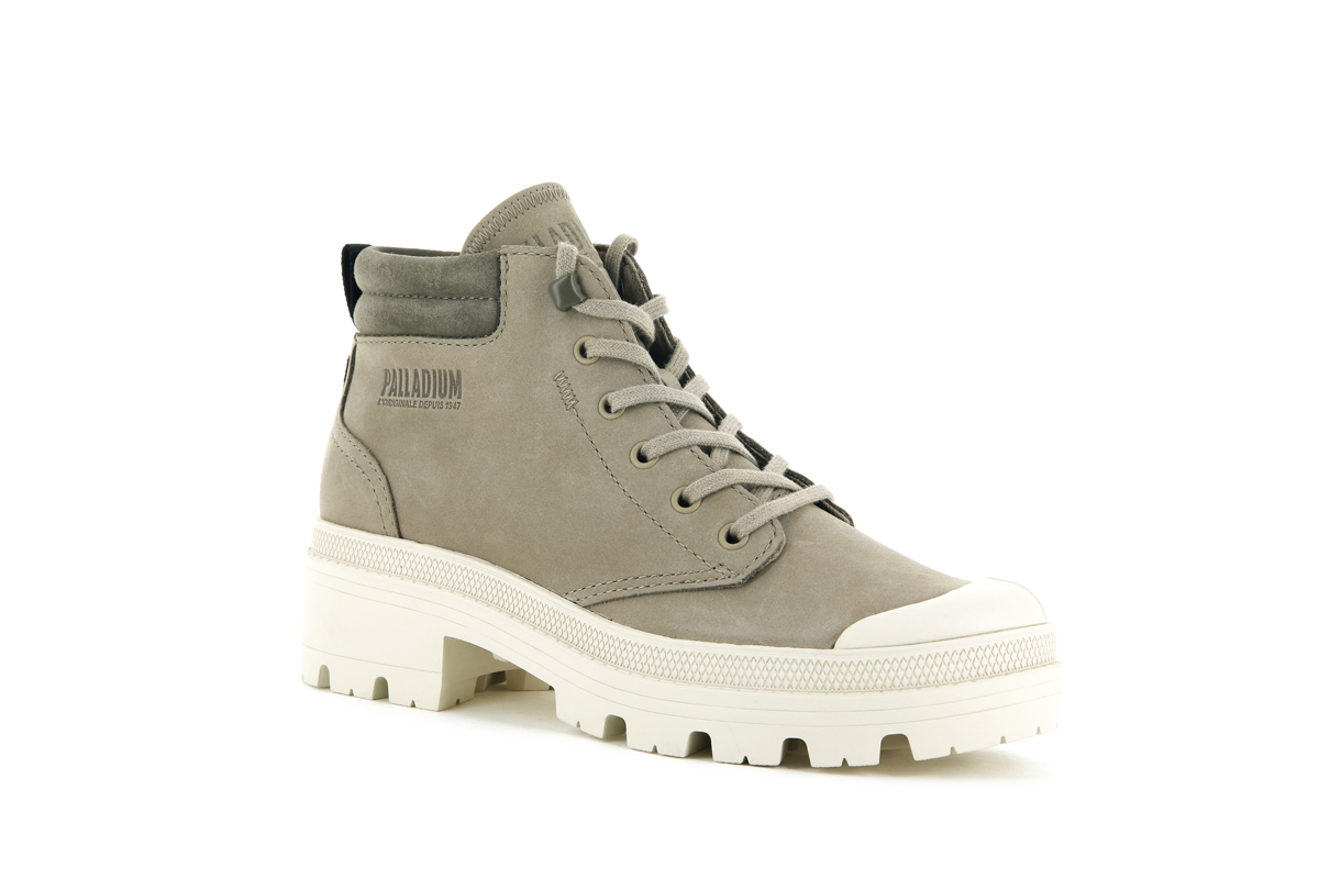 Botas Grises con Plataforma Palladium LO Cuff para Mujer