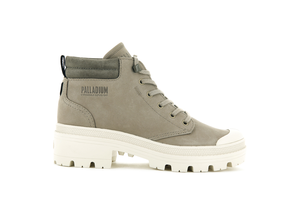 Botas Grises con Plataforma Palladium LO Cuff para Mujer