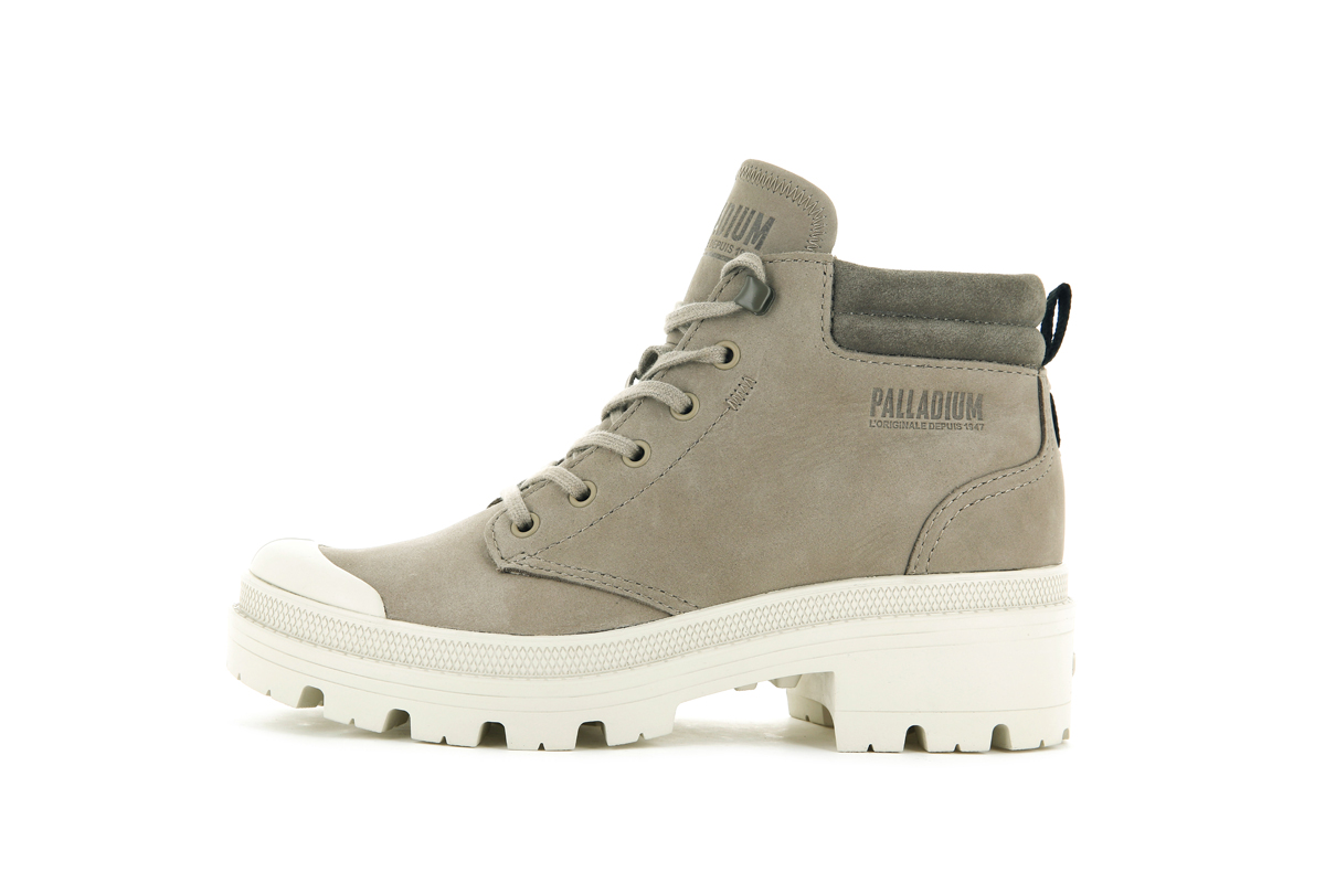 Botas Grises con Plataforma Palladium LO Cuff para Mujer