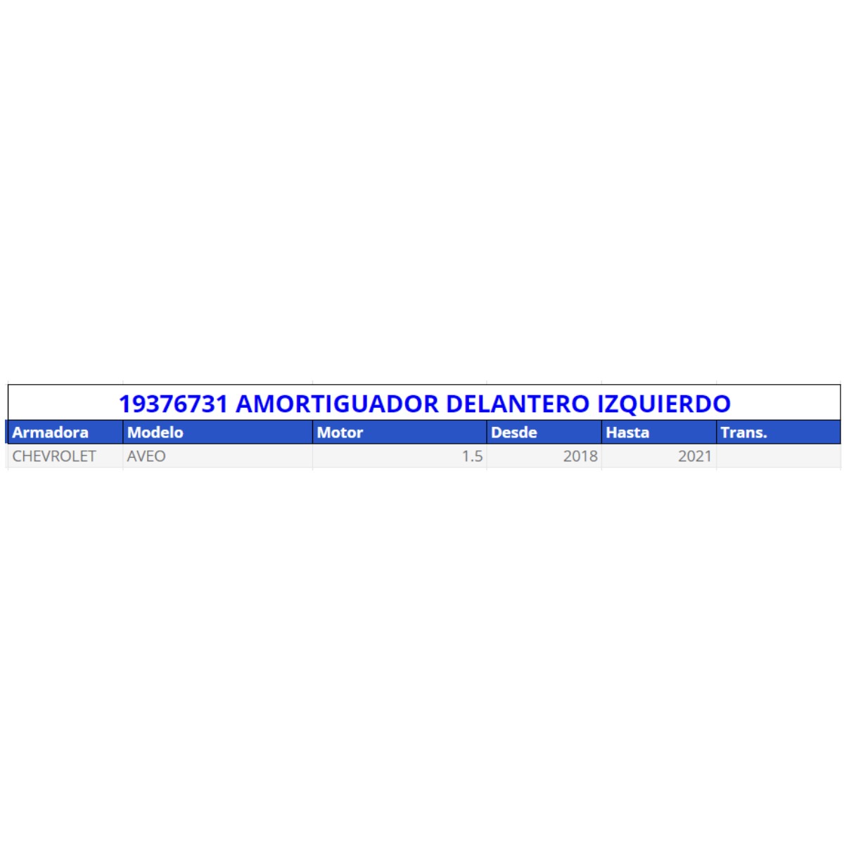Amortiguador delantero izquierdo