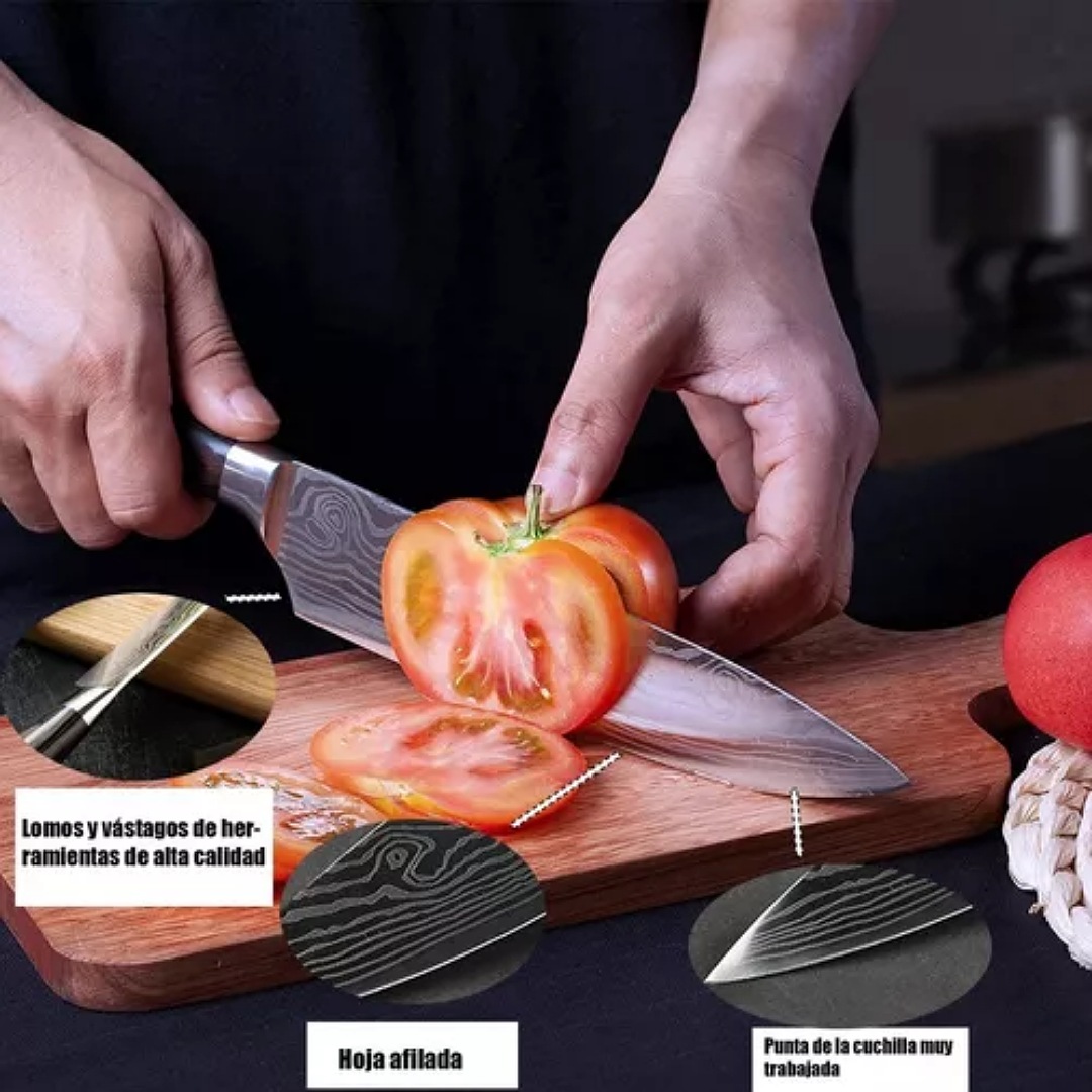 Cuchillo Chef Profesional Japones 8puLG mas Estuche De Regalo