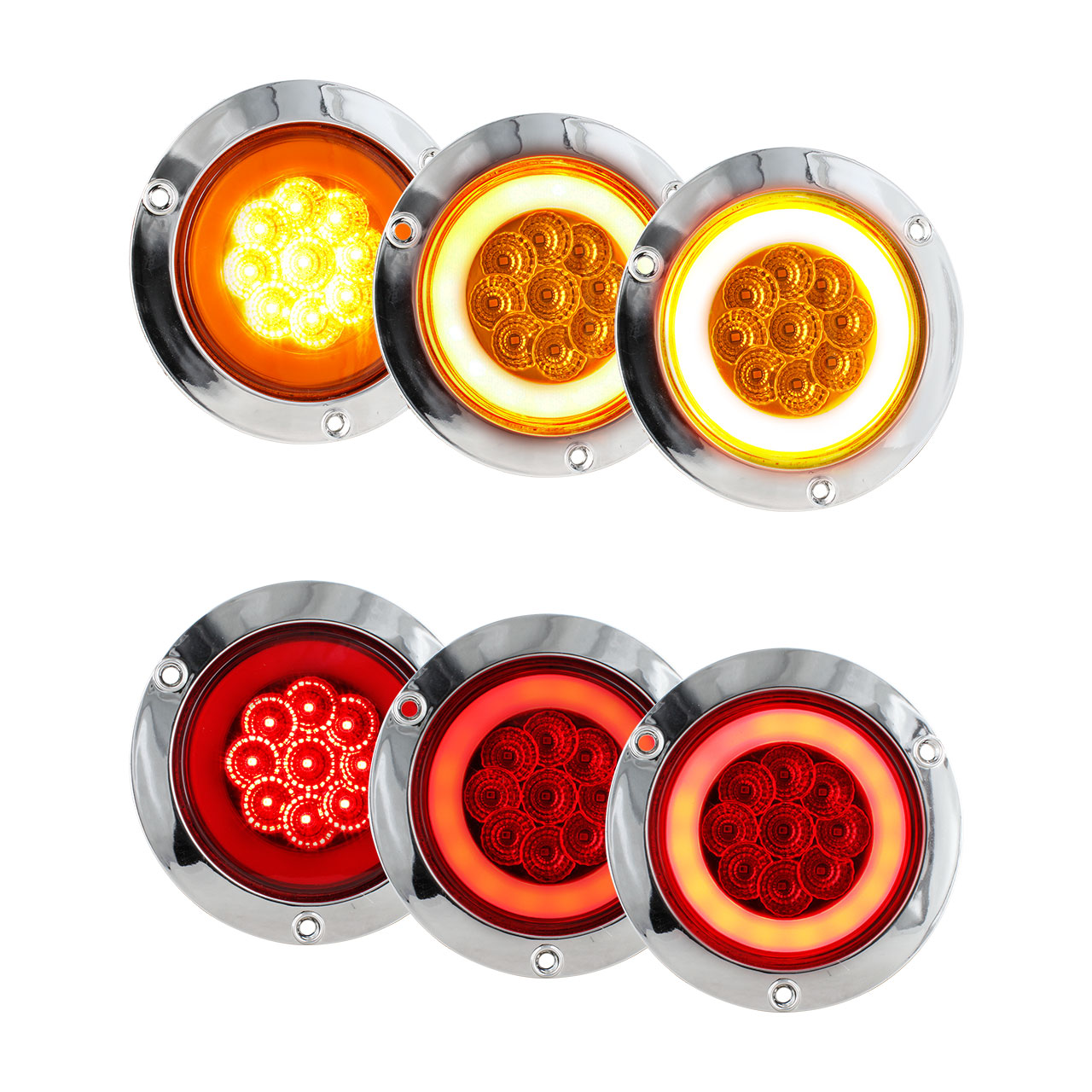 Plafon Redondo 9 Led Aro Gel 4 Funciones Bisel Cromo 12-24v