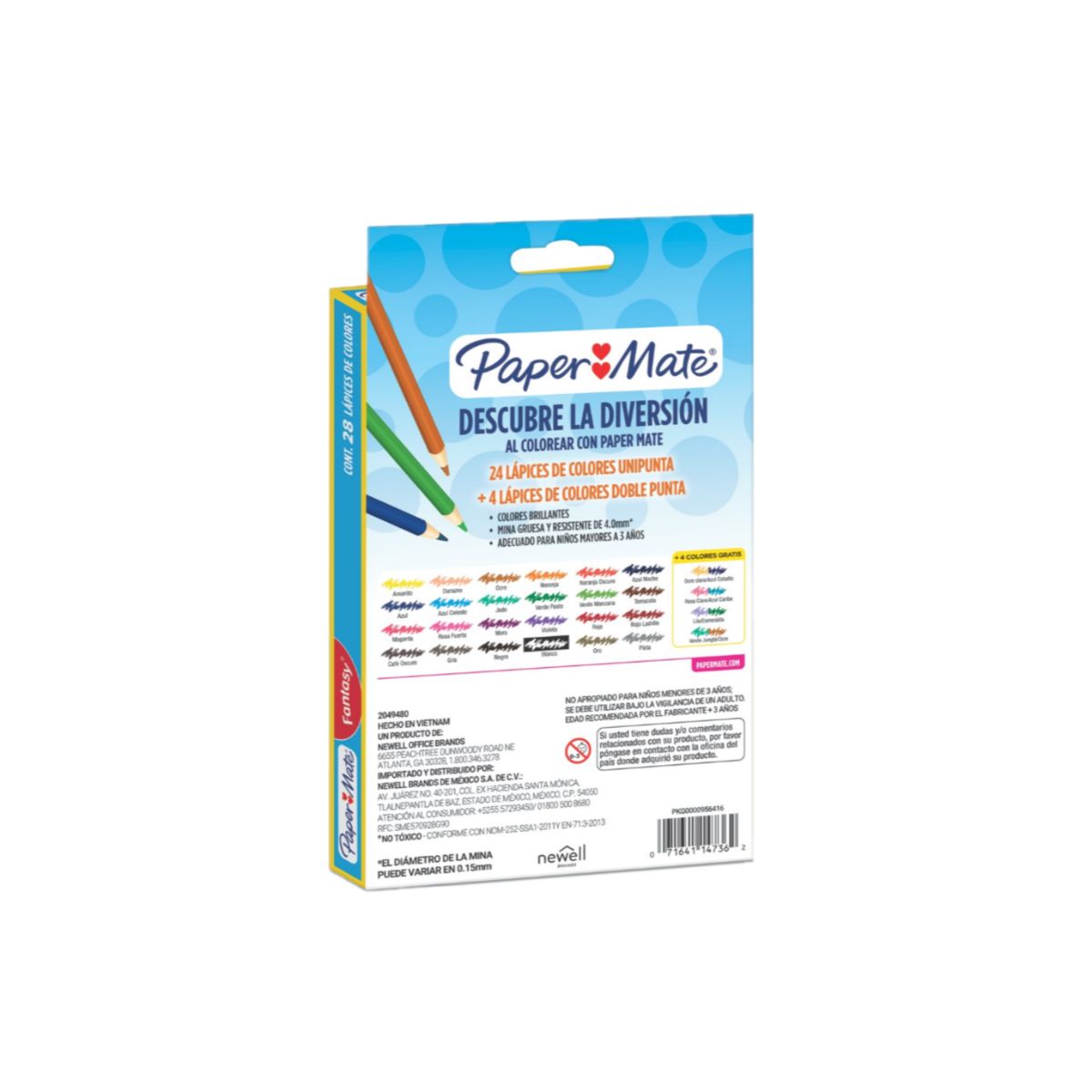 Lápices de colores Paper Mate Fantasy redondos 28 pzas