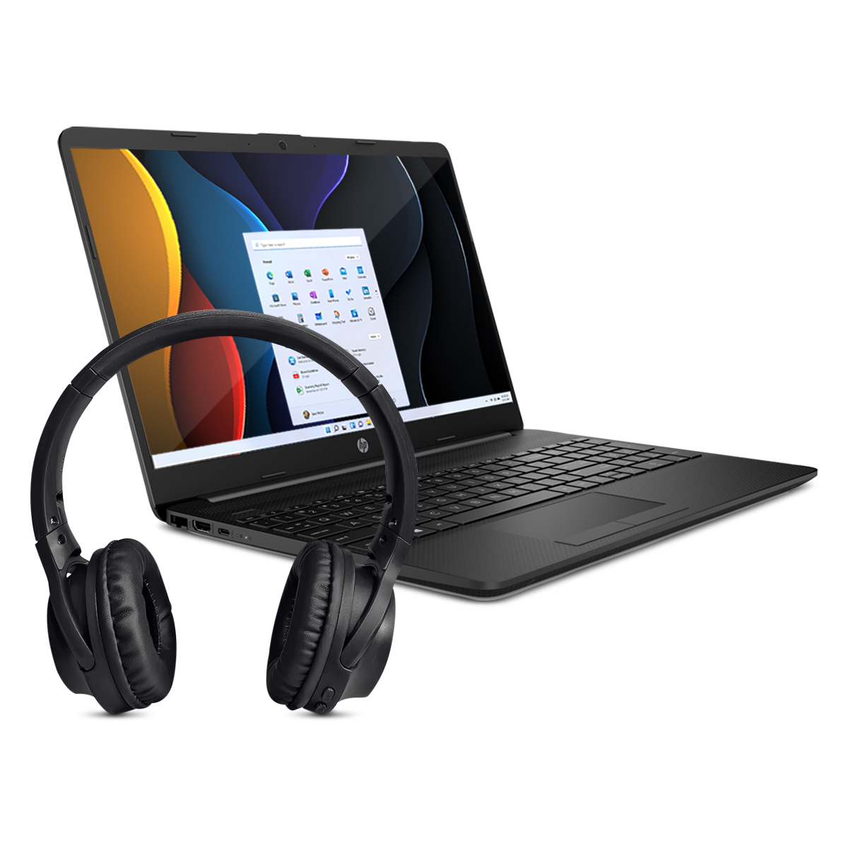 Laptop HP 15T-dw300 Intel CI5-1135G7 4C 8GB 256GB SSD 15.6Pulg HD W11H Jet Black + Audífonos de regalo