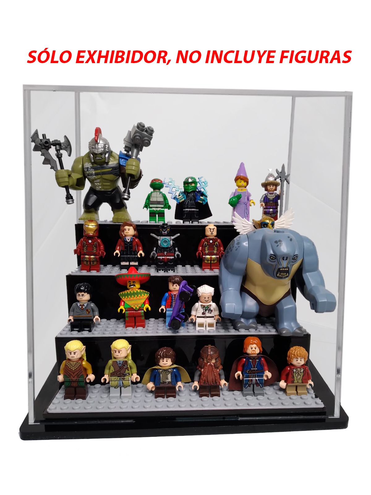 Exhibidor Escalera 4 Niveles Para Figuras Bloques Armables