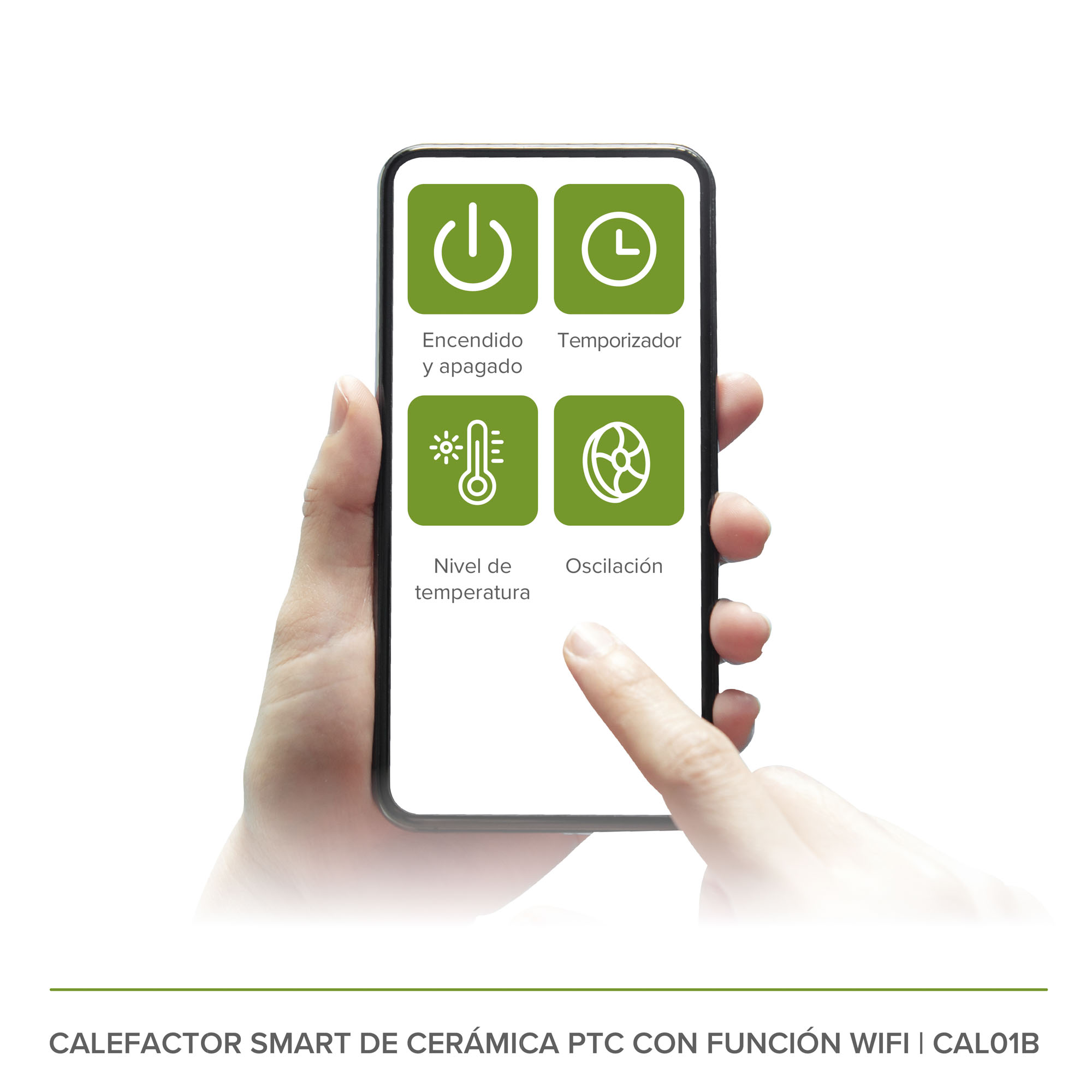 Calefactor De Torre Cerámico WiFi Temporizador  Avera CAL01B