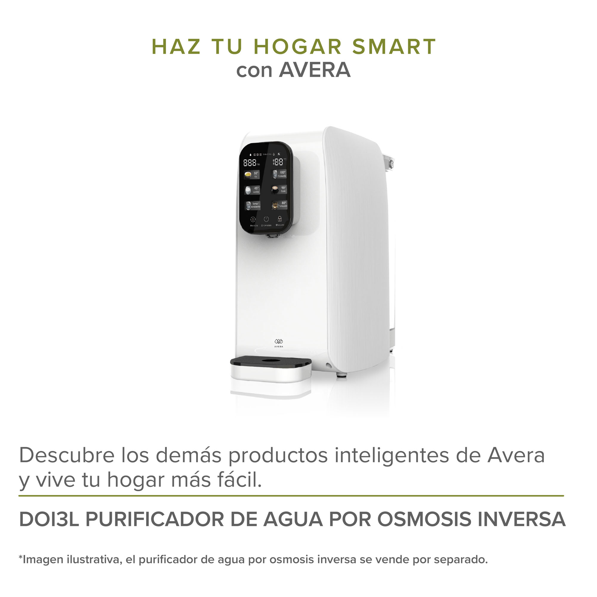 Calefactor De Torre Cerámico WiFi Temporizador  Avera CAL01B