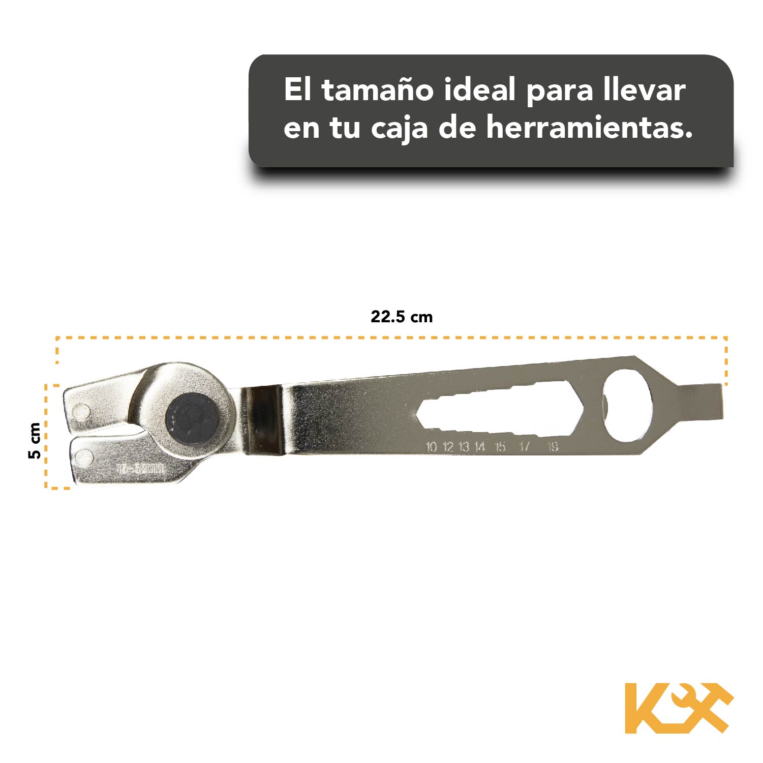 Esmeril Angular Llave 4 En 1 Capacidad 15-52mm
