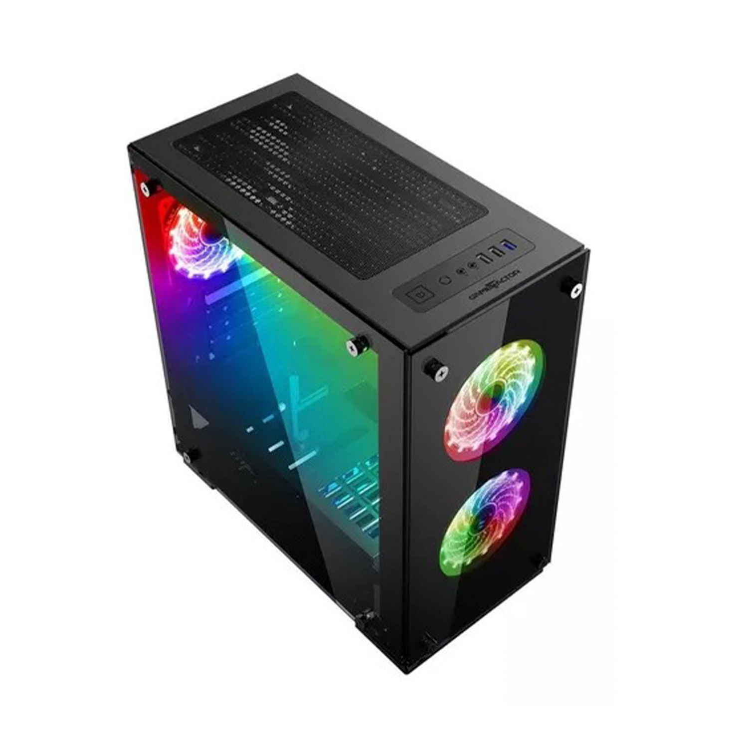 Gabinete Game Factor CSG550 Negro Ventilador RGB S/Fente Cristal USB 3.0 CSG-550