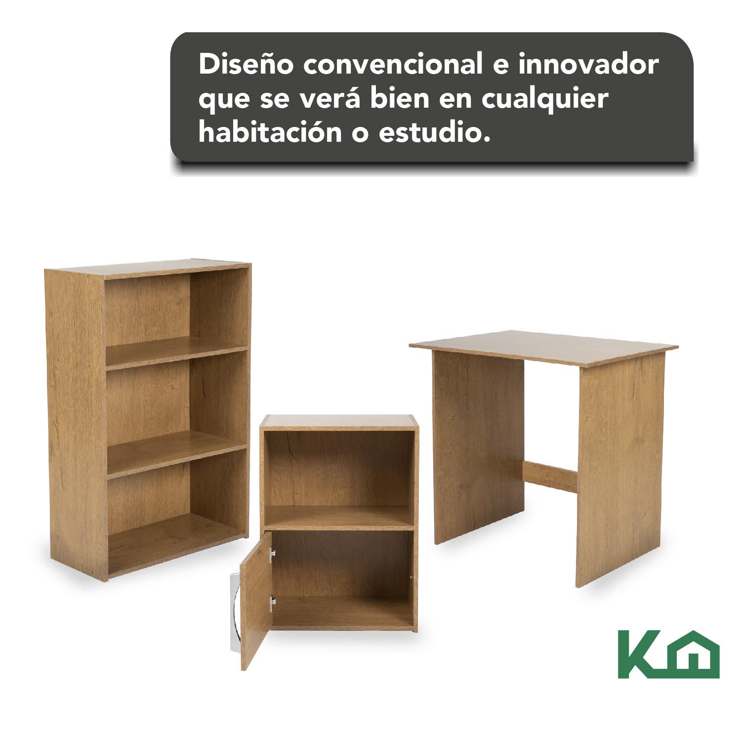 Escritorio Estante 3 Niveles + Organizador Combo Oficina
