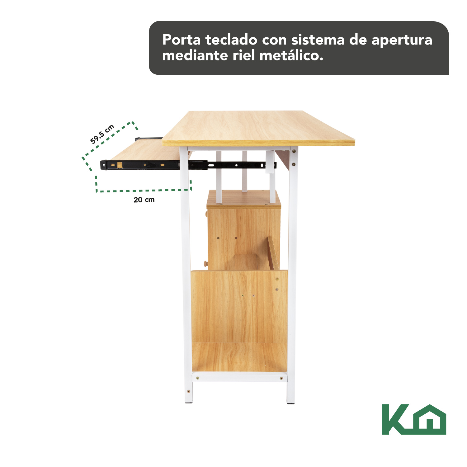 Escritorio Repisa Cajones Computadora Estudiantil Moderno