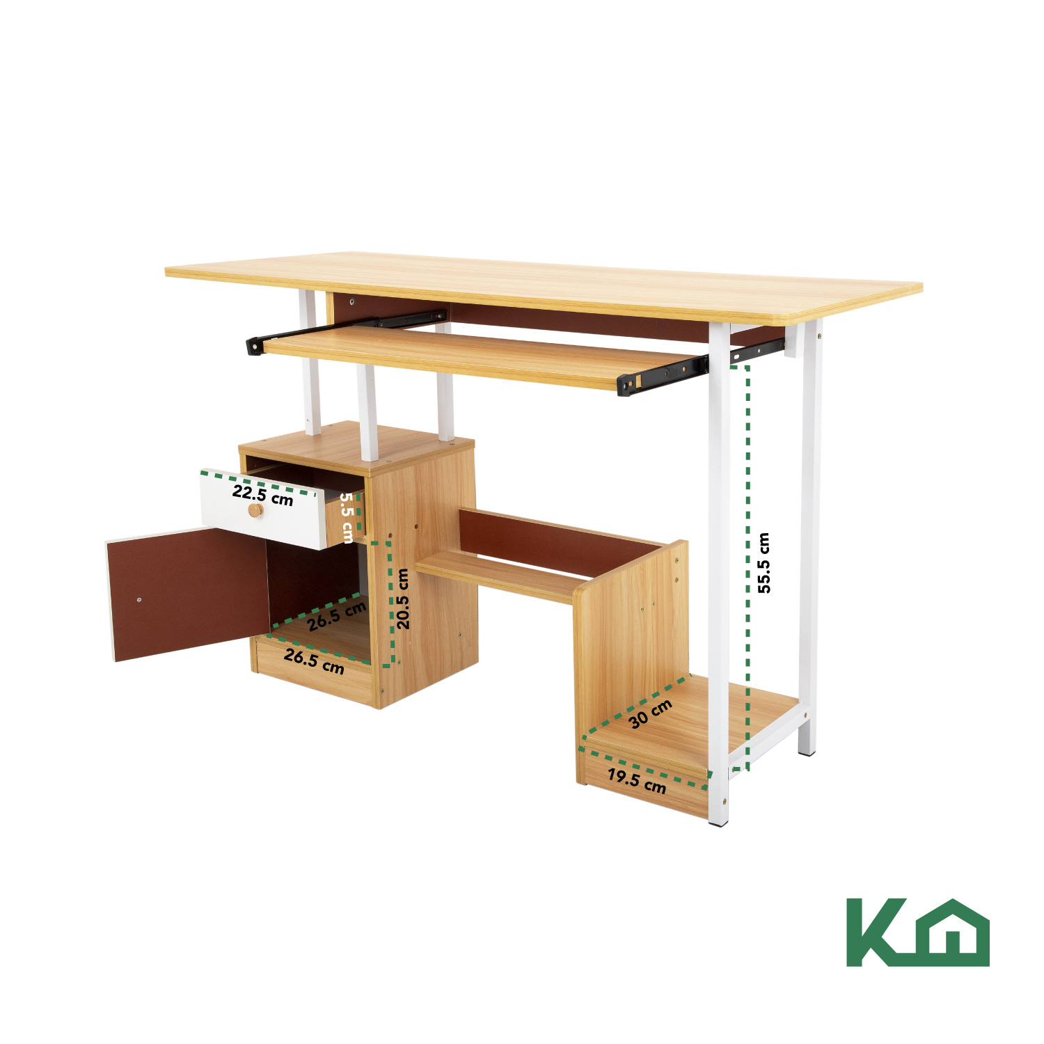 Escritorio Repisa Cajones Computadora Estudiantil Moderno