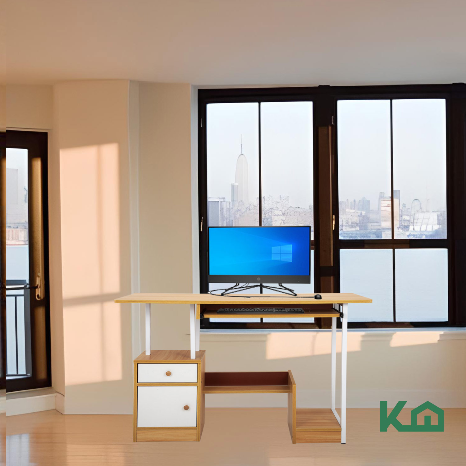 Escritorio Repisa Cajones Computadora Estudiantil Moderno