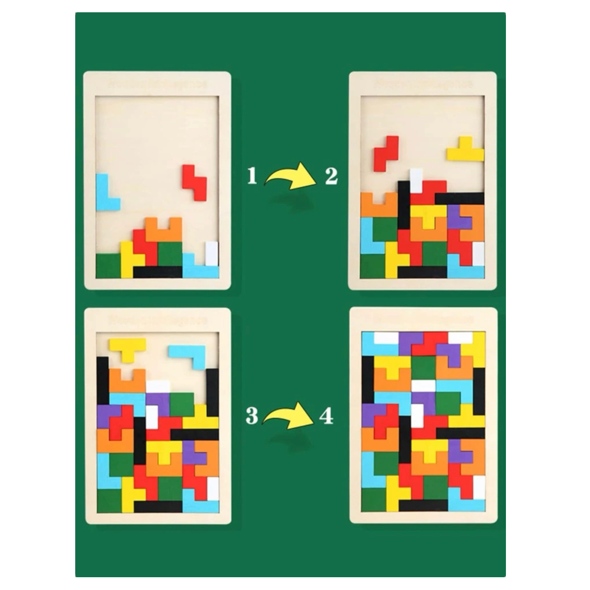 Juguete Educativo Tetris Rompecabezas Con Diseño Geométrico