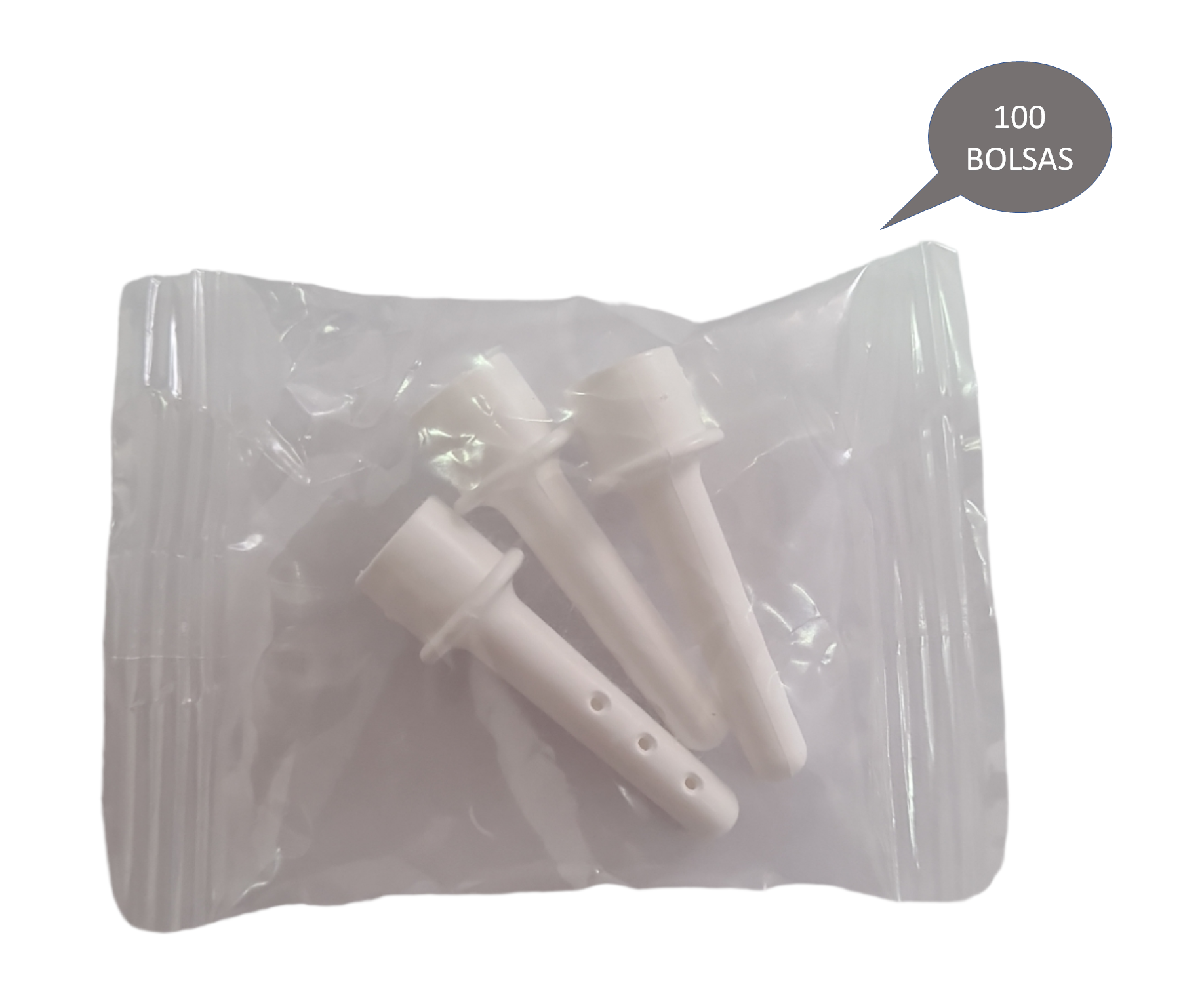Canula Rectal 100 Bolsas Con 3 Piezas