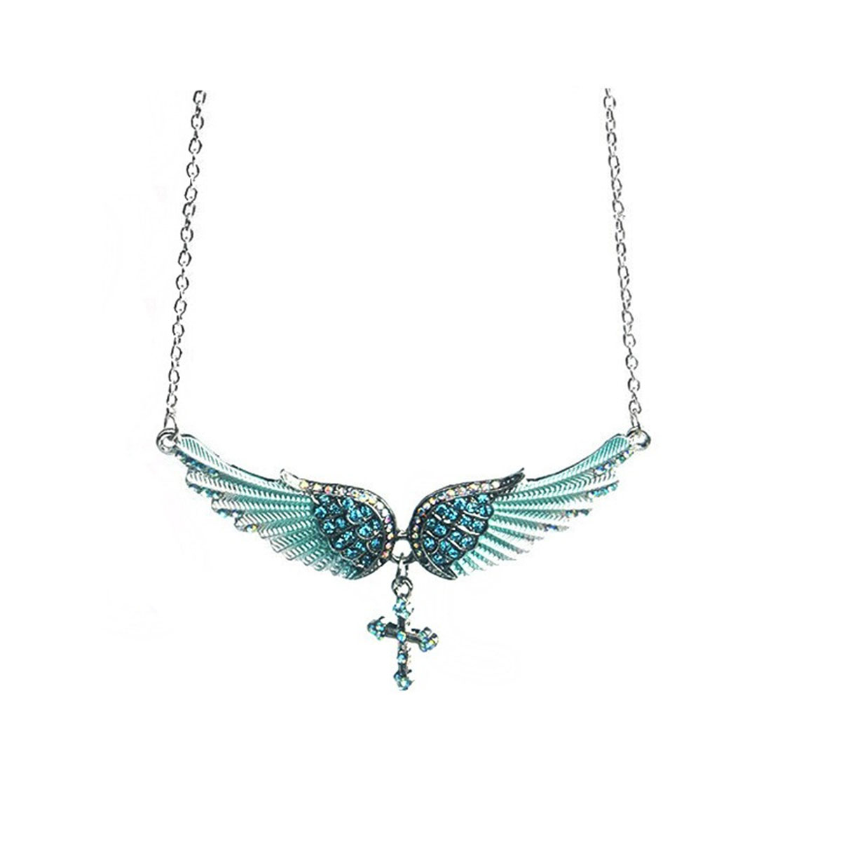 Collar De Cruz Con Alas De Angel