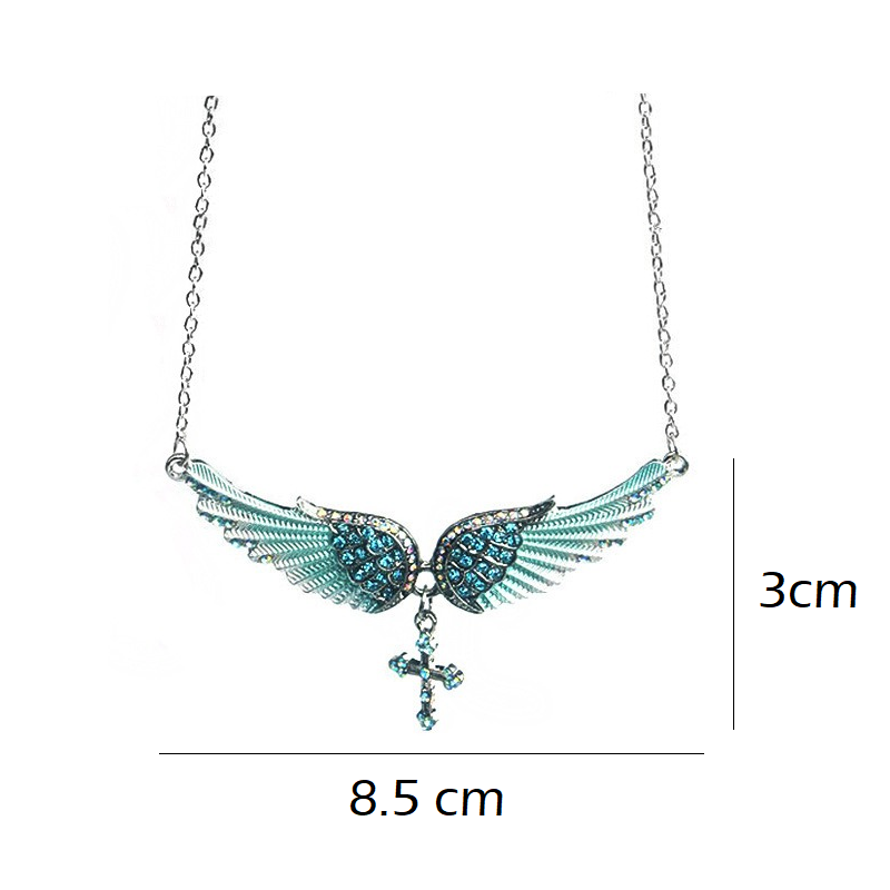 Collar De Cruz Con Alas De Angel