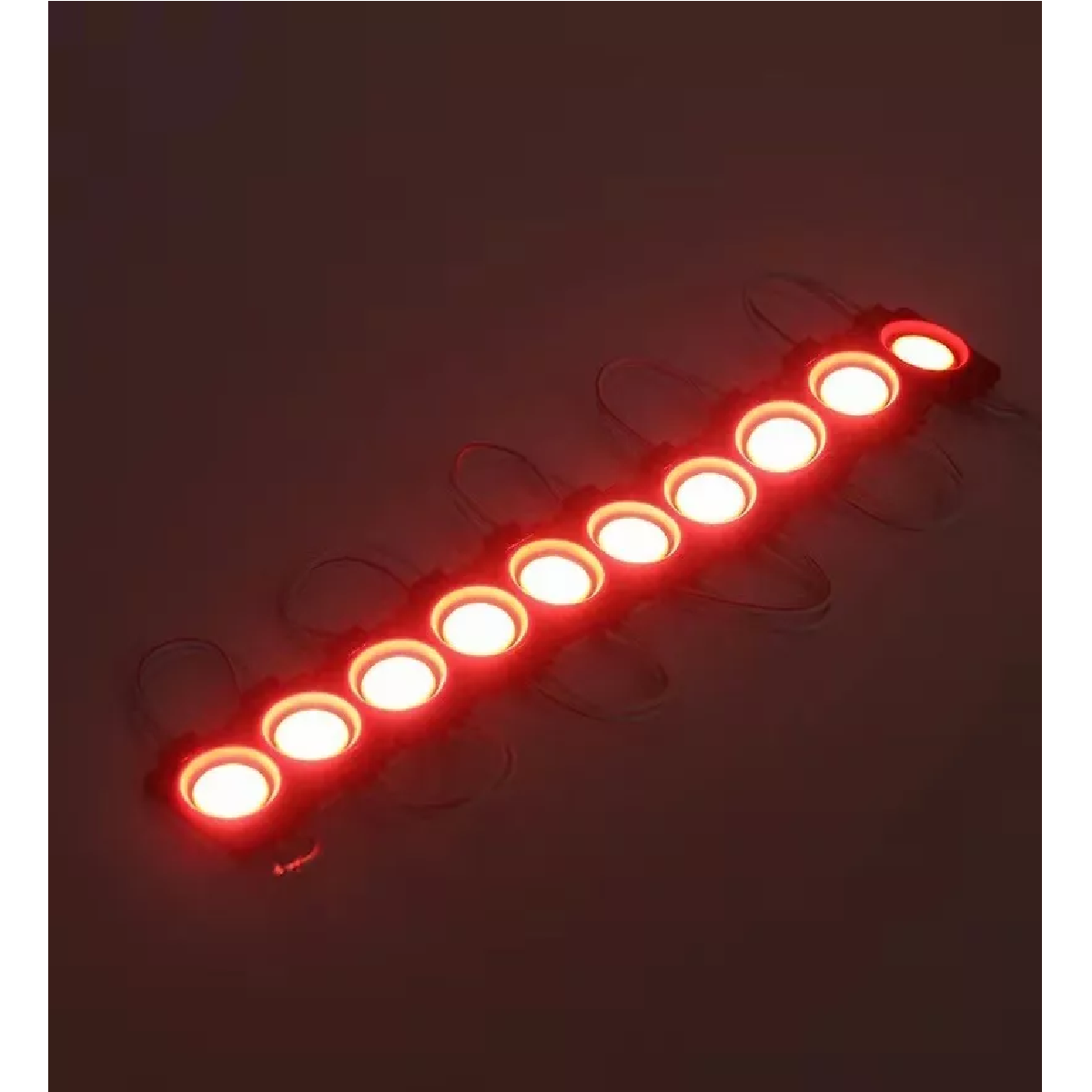 20 Módulos De 9 Led Cob Plasma Redondos Alta Intensidad 2.4w Rojo