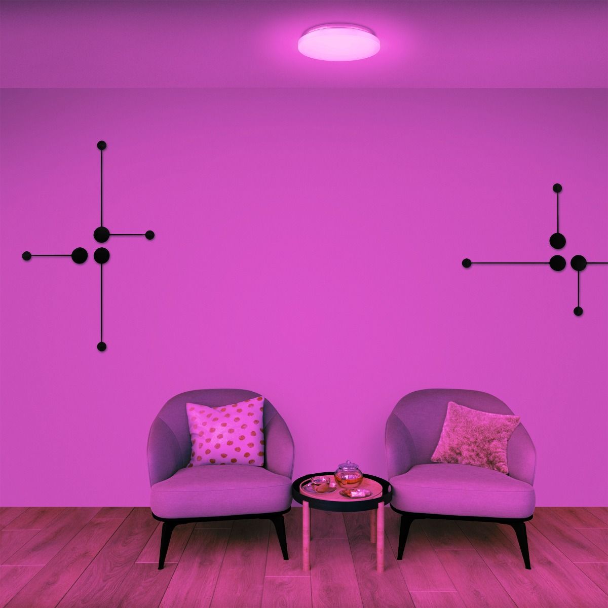 Lámpara LED WiFi Techo STEREN multicolor RGB+W 18W SHOME-126