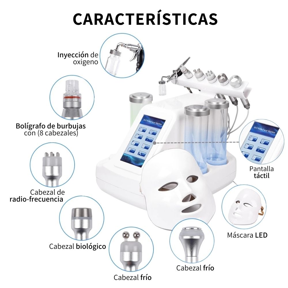 Mascara De Terapia Facial 7 En 1 Dermoabrasión Hidrofacial