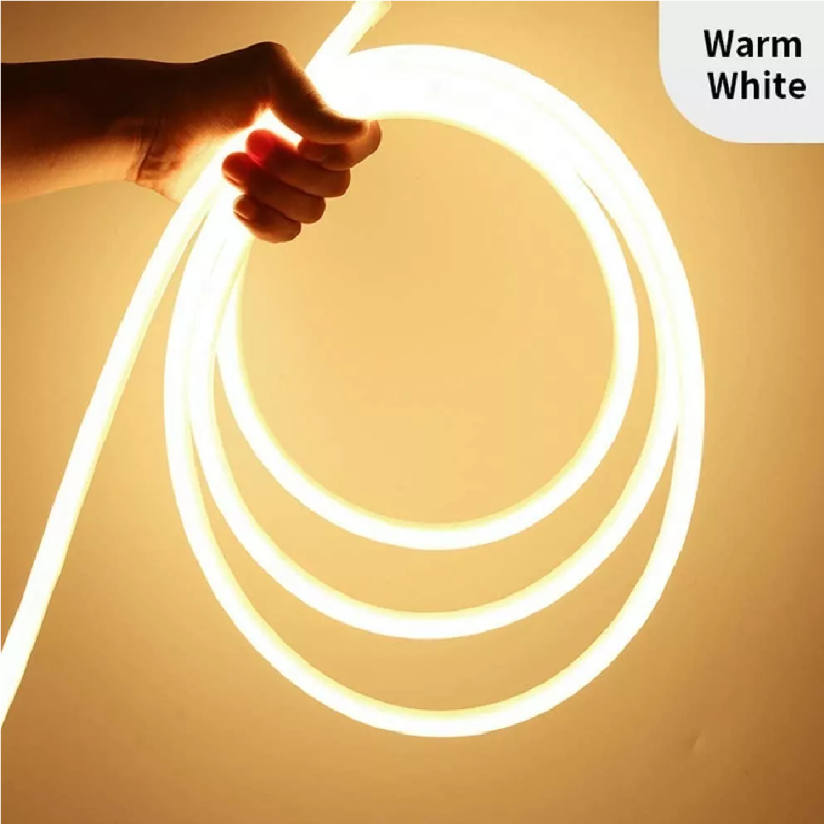 Neon Flex Led Manguera Con Fuente De Alimentación 5 M 12v Luz Blanca Calida